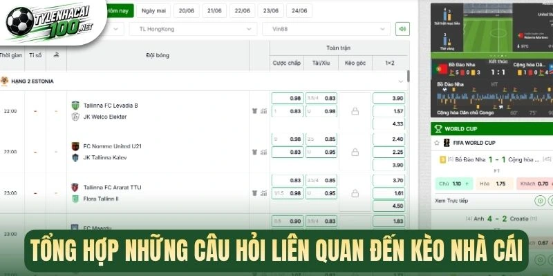 Tổng hợp những câu hỏi liên quan đến kèo nhà cái